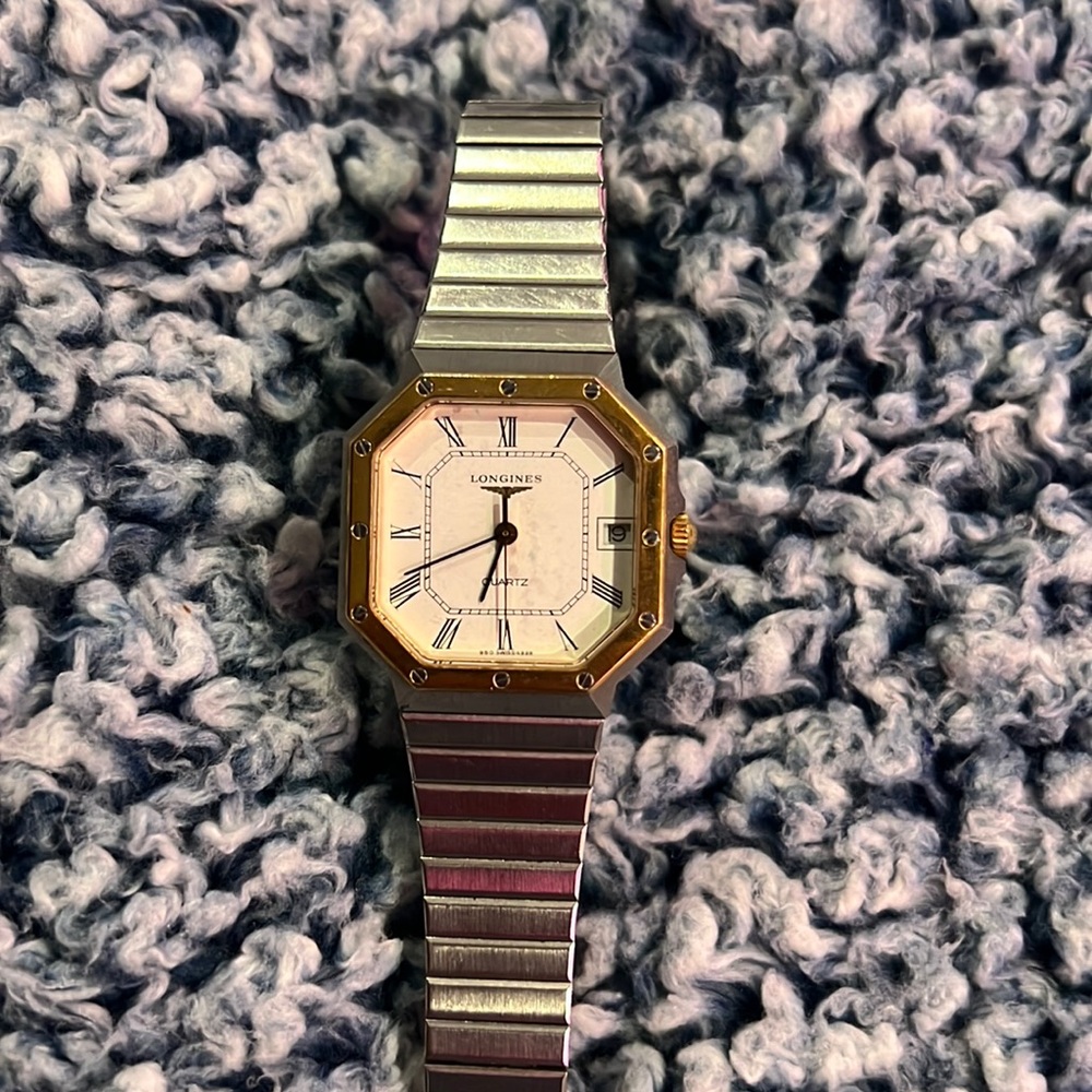Longines silver plated watch perfect condition (batteries not included)